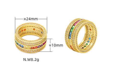 Anel carrê luxo no atacado