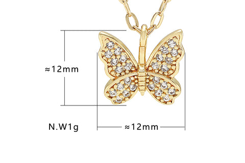 Pingente borboleta cravejado no atacado