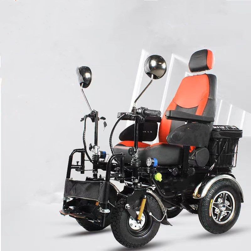 Meubon All Terrain Electric Wheelchairs With Fat Knobby Tires I Off Road Wheelchair Power chair I Strong Power Offroad Wheels I Model KSTH103