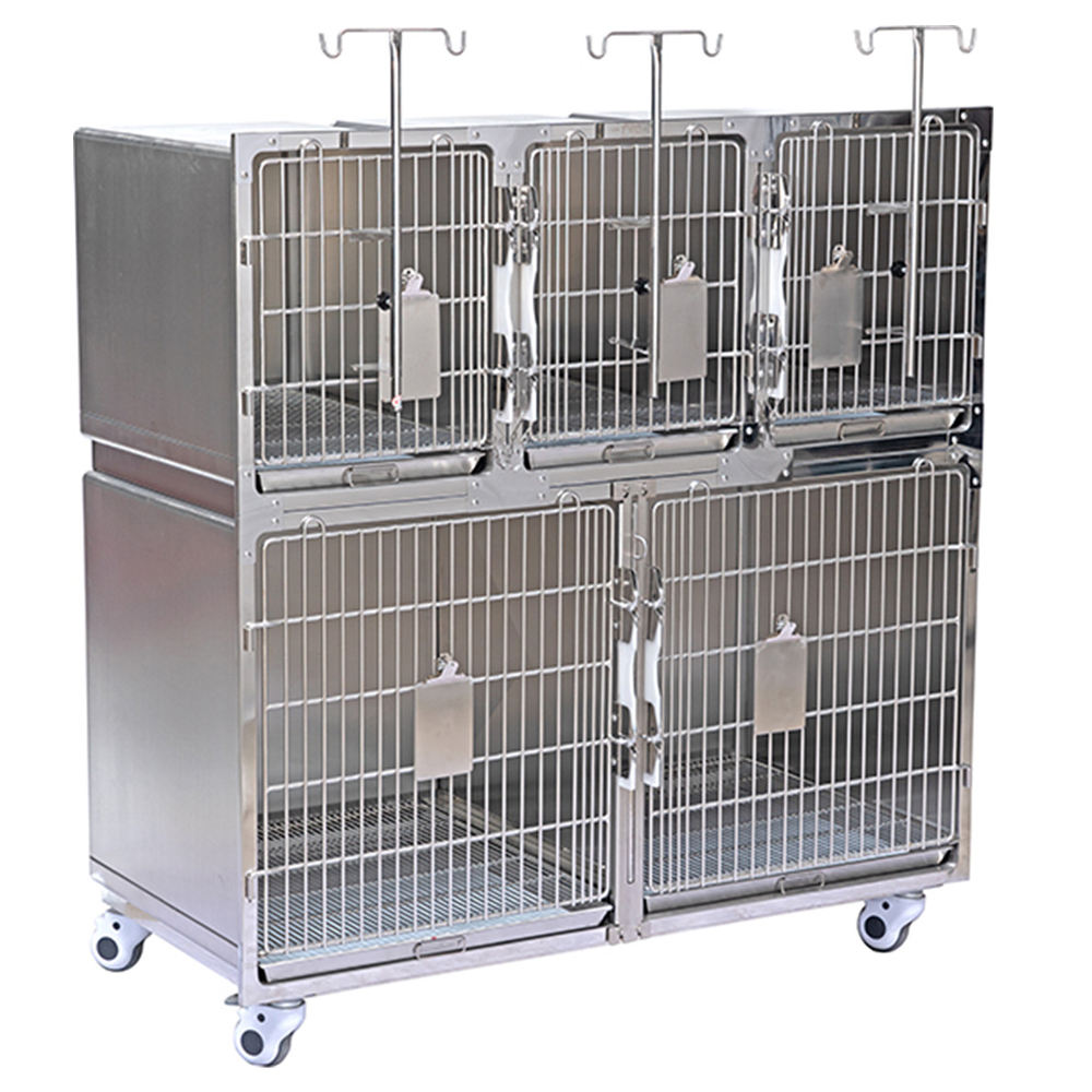 Veterinary Five parts Cage Bank I Modular Cage banks For Dog Cat