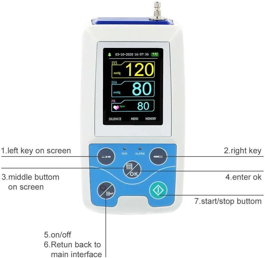 Handheld Ambulatory Blood Pressure Monitor with 2cuffs