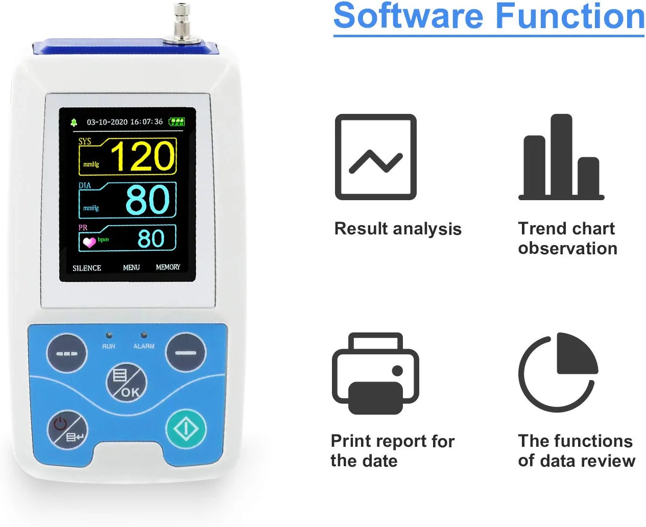 Handheld Ambulatory Blood Pressure Monitor with 2cuffs