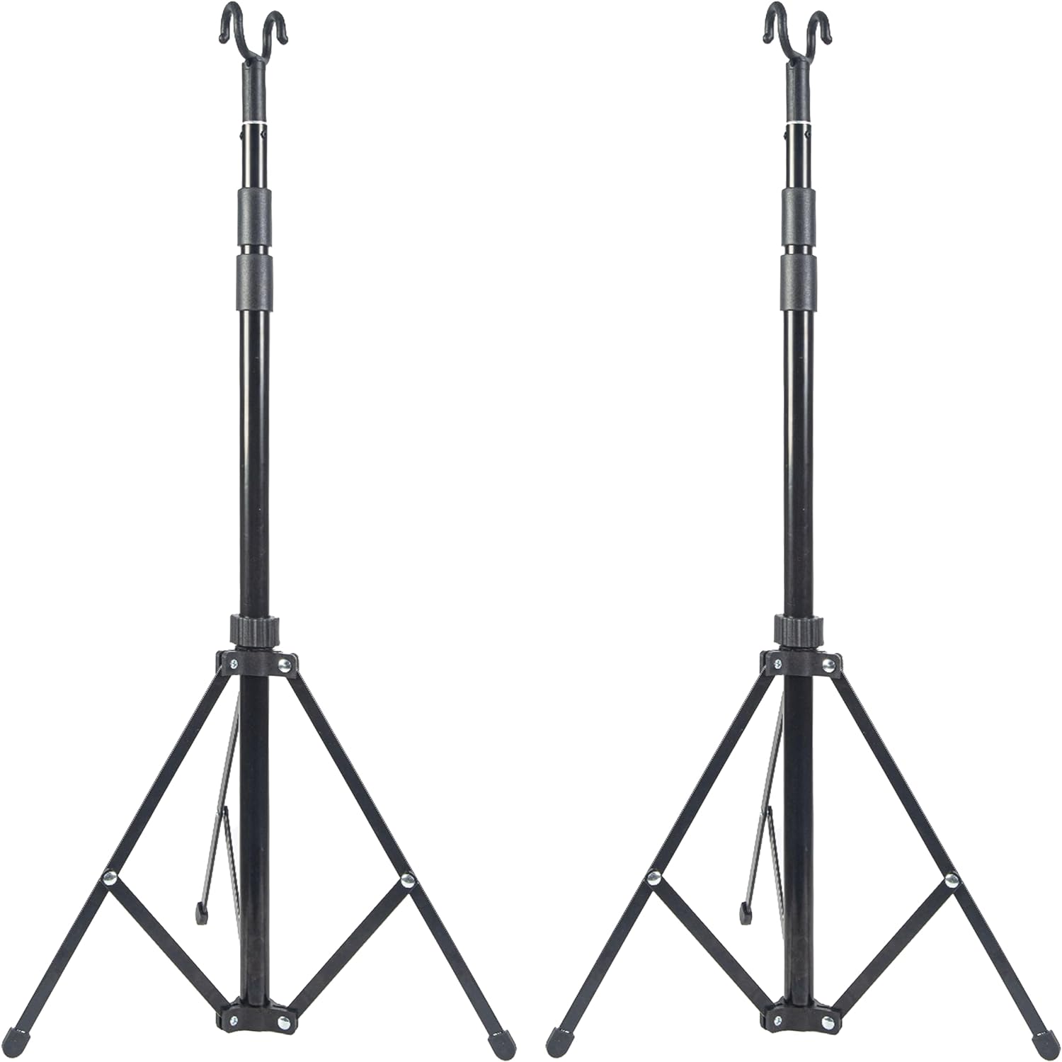 Versatile Tripod IV Poles Stand with Hooks | Collapsible Design | Floor Stand | Organizer Lanyard Rack | Portable Travel IV Poles for Tables, Keychains & More