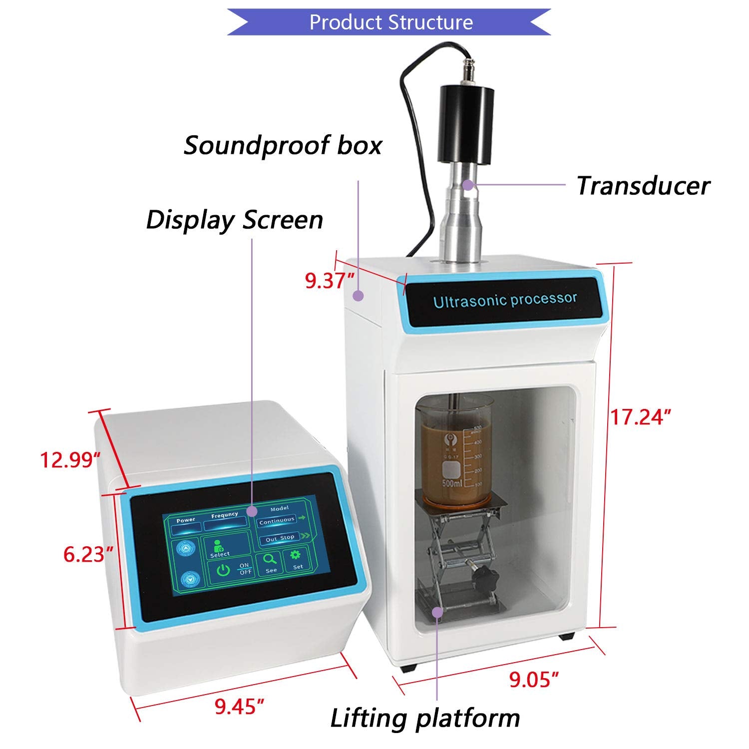 300W Ultrasonic Homogenizer I for Samples 5-200ml