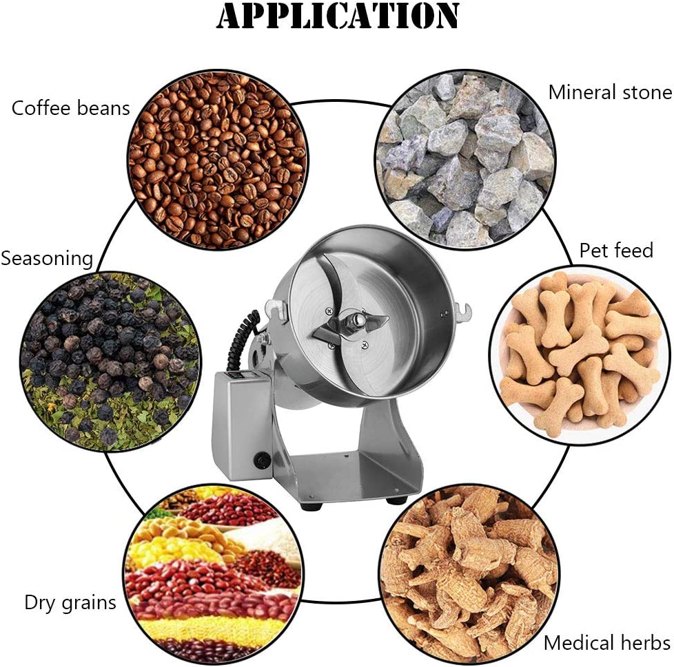 Electric Grain Mills I 2000g Grinder Powder LCD Digital Stainless Steel Ultra Grinder Machine for Kitchen Herb Spice Pepper Coffee Corn