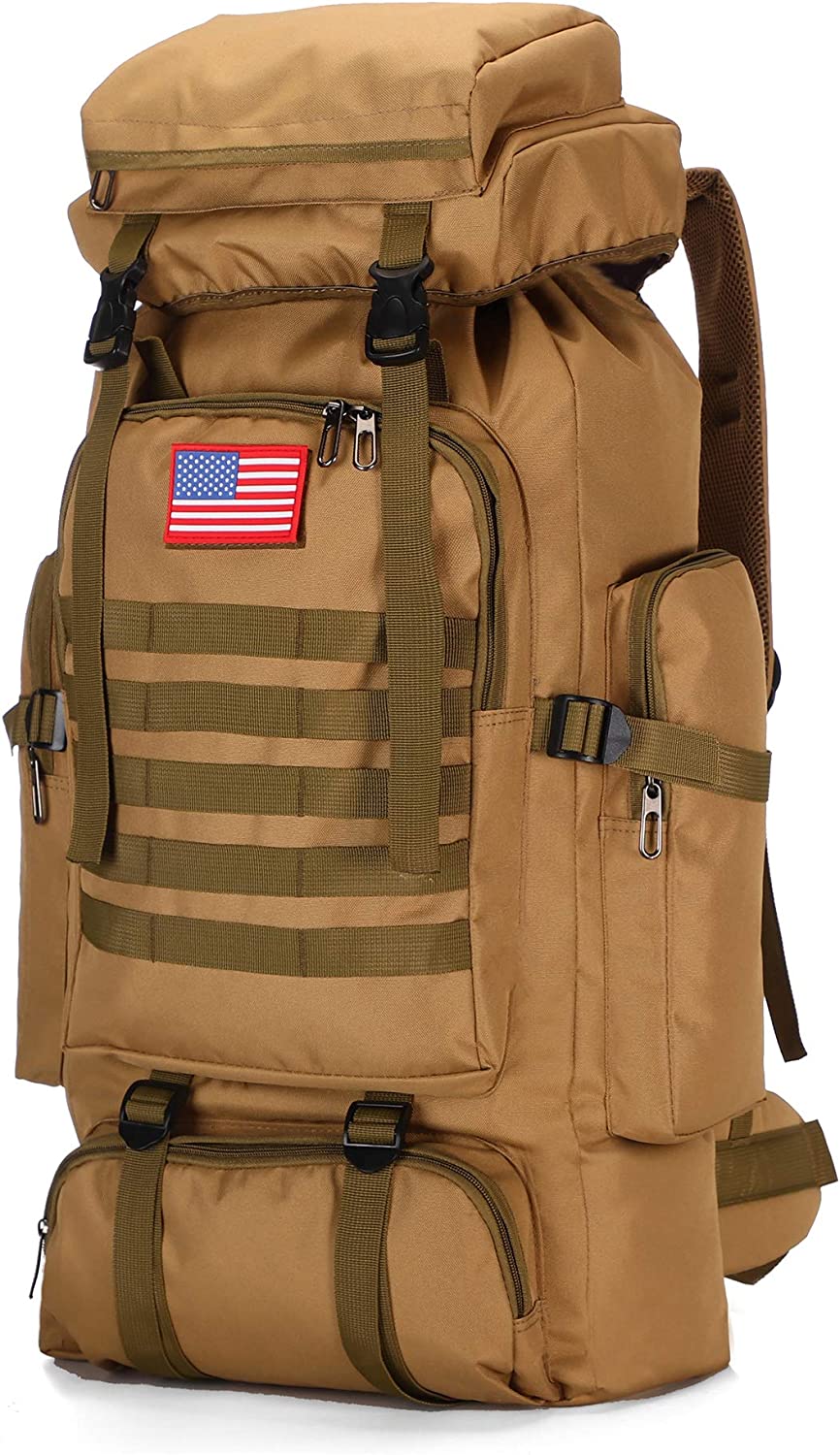 70L Camping Hiking Military Tactical Backpack Outdoor Sport Bags
