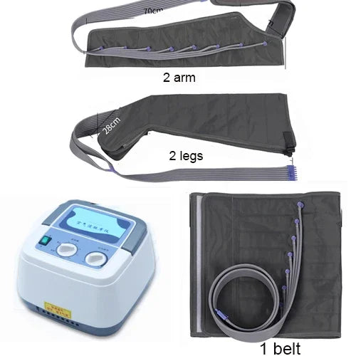 Electric Pressotherapy Air Compression Leg Foot Massager with Vibration & Infrared Therapy I Pneumatic Air Wave Pressure Machine