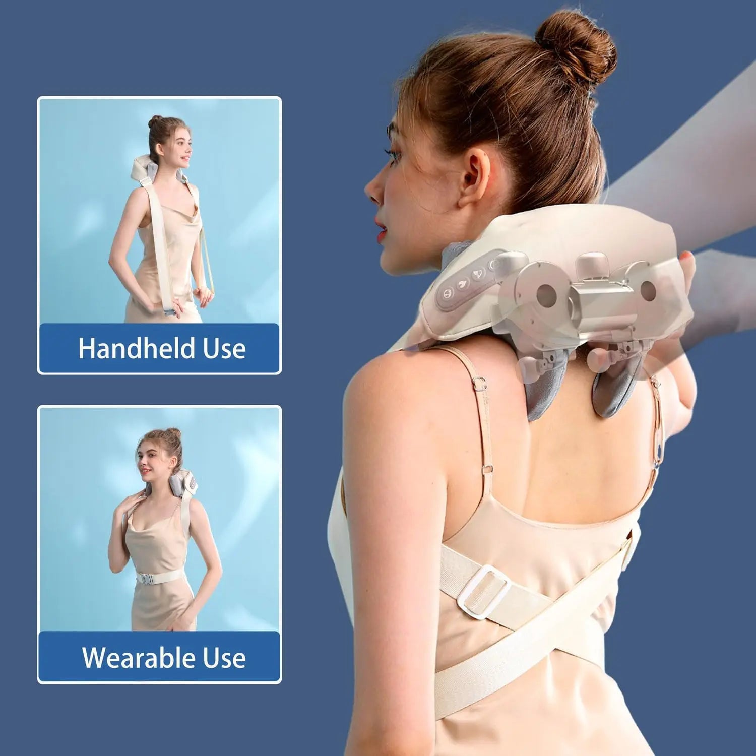 Electric Shiatsu Neck and Shoulder Massager with Heat - Deep Tissue Kneading to Soothe Muscles
