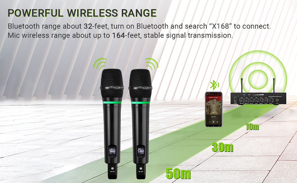 LiNKFOR UHF Handheld Rechargeable Microphone System