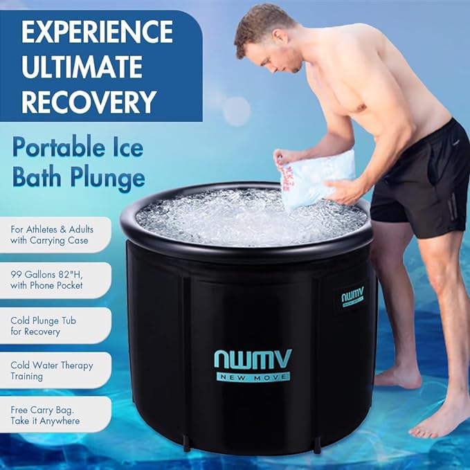 Portable XL Ice Bath Tub for Athletes & Adults with Carrying Case - 99 Gallons 82