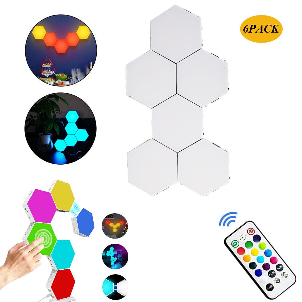 Hexagon Lights with Remote Control, Smart LED Wall Light Panels Touch-Sensitive