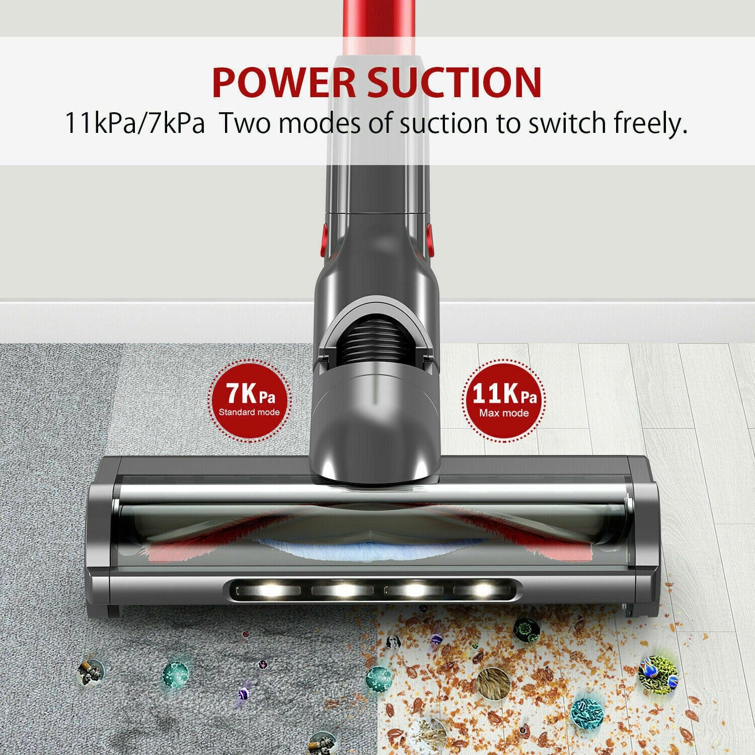 ONSON Cordless Vacuum Cleaner 4-in-1 Stick Upright Compact Handheld Bagless