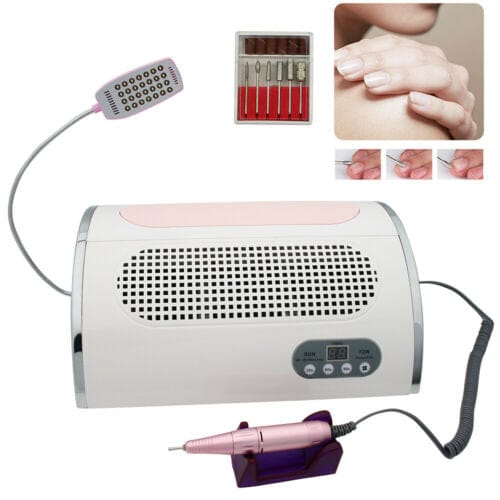 Multi-functional Electric Nail Drill Machine Nail Art Dust Collector UV LED Lamp