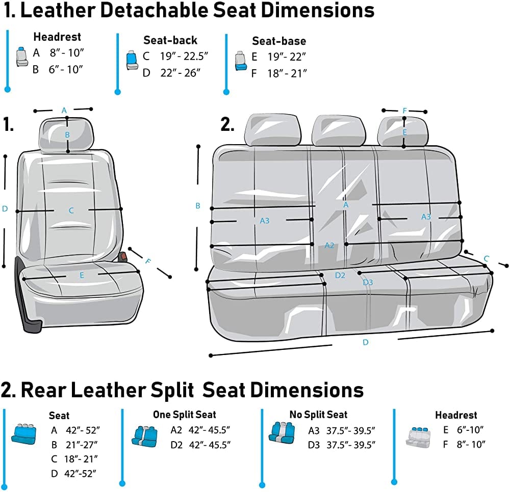 9PCS PU Leather Car Seat Cover Front Rear Protectors Cushions Universal Full Set