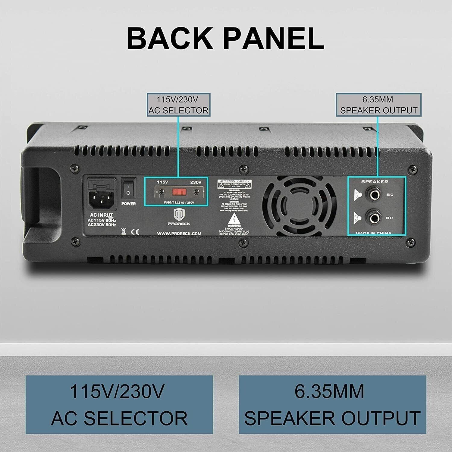 PRORECK MX10 1600W 6-Channel Powered Bluetooth Mixer with 10inch Passive Speaker