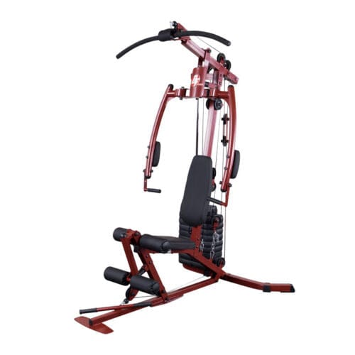 Best Fitness Sportsman Home Gym BFMG20R - Compact Cable Weight Machine Red Frame