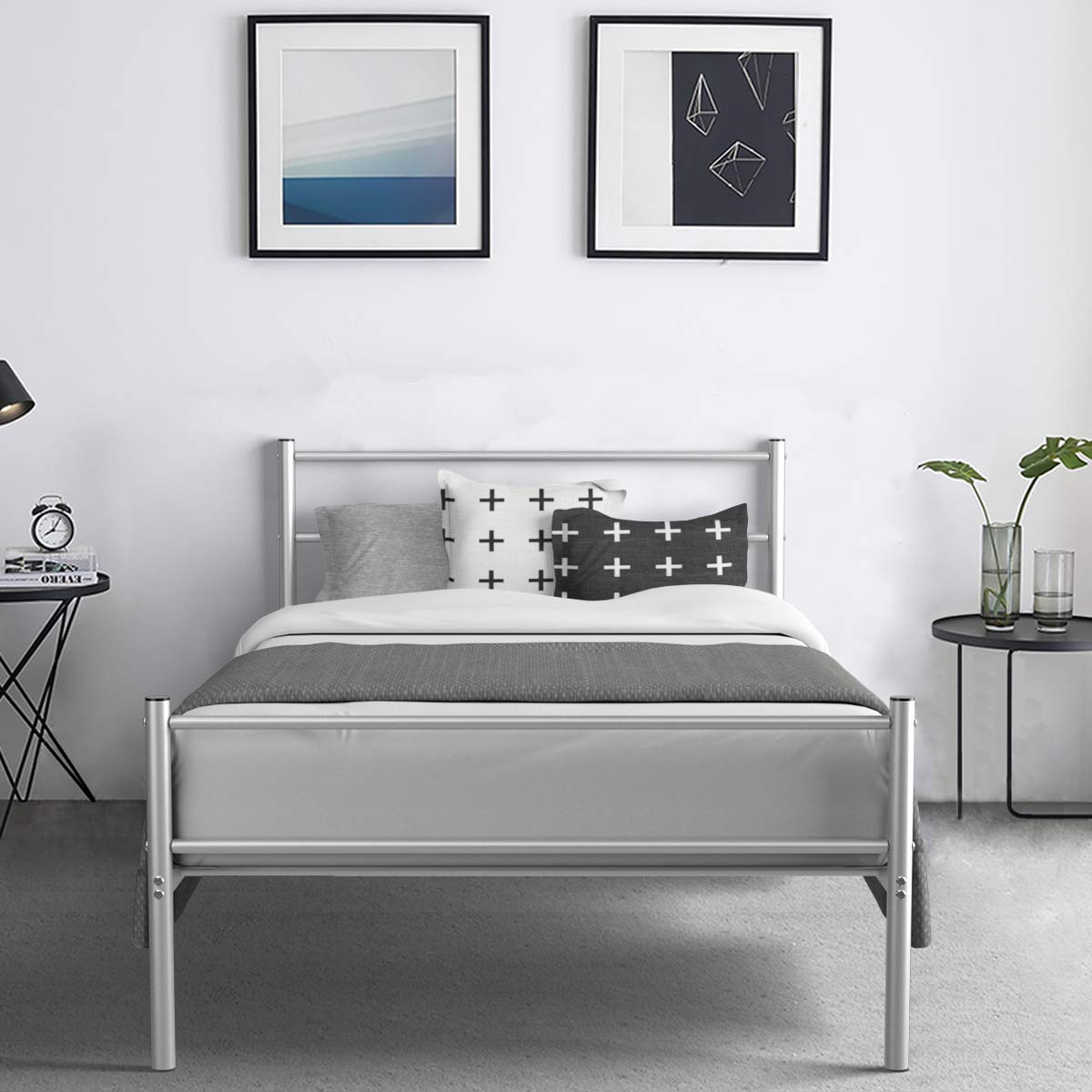 Giantex Platform Bed with Headboard and Footboard