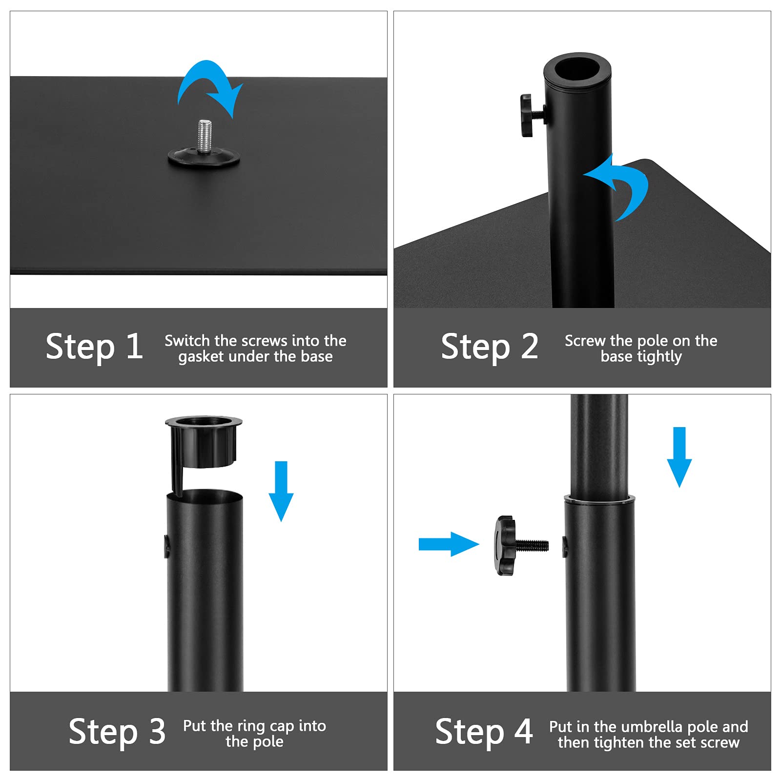 Giantex Patio Umbrella with Base Stand