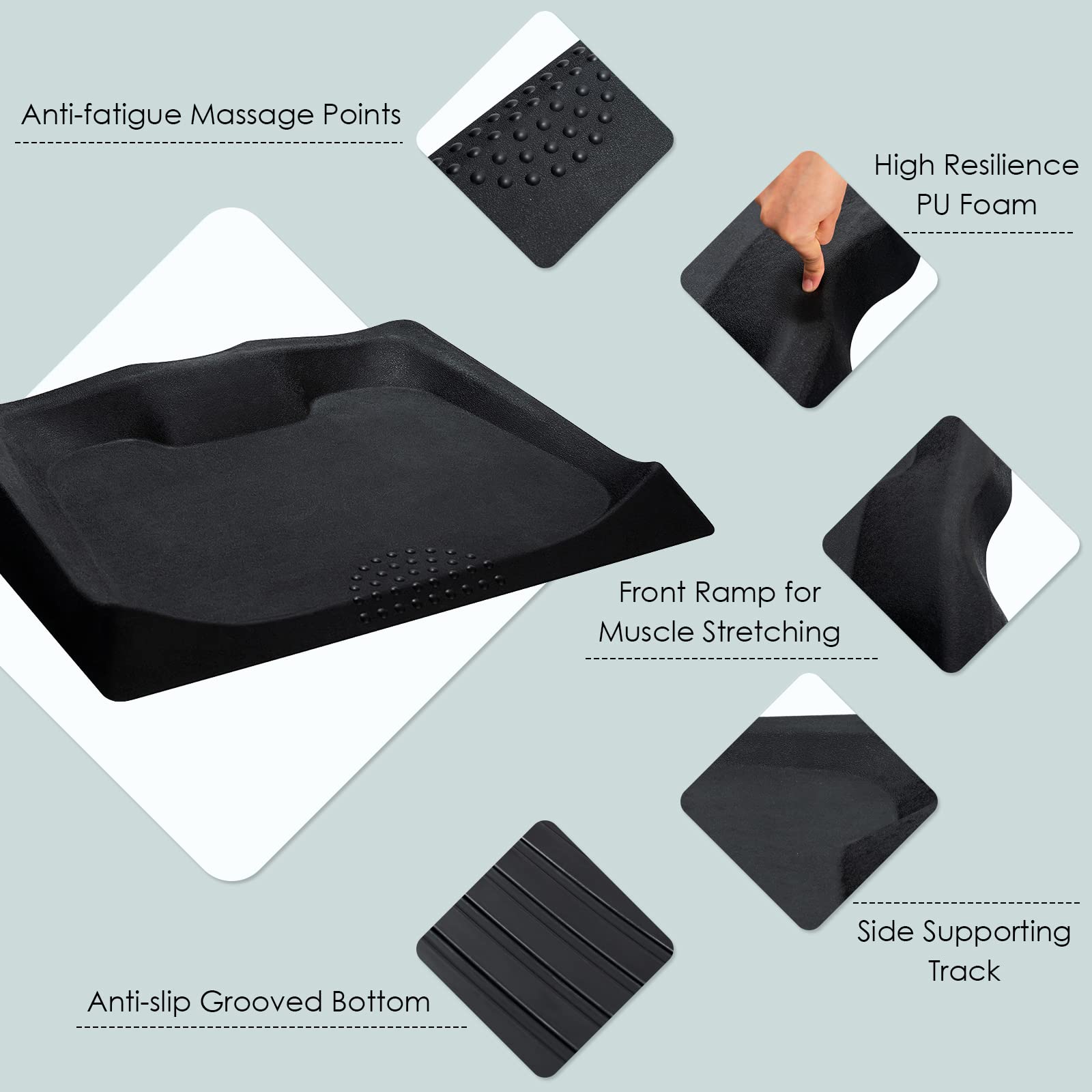 Giantex Anti Fatigue Mat, Standing Mat for Stand up Desk w/ Foot Massage Points Diverse Terrain & Beveled Edges