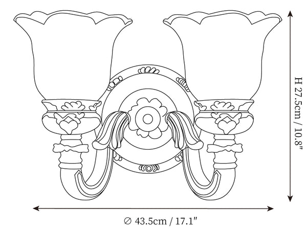 Royal Bafang Wall Lamp — Double Head