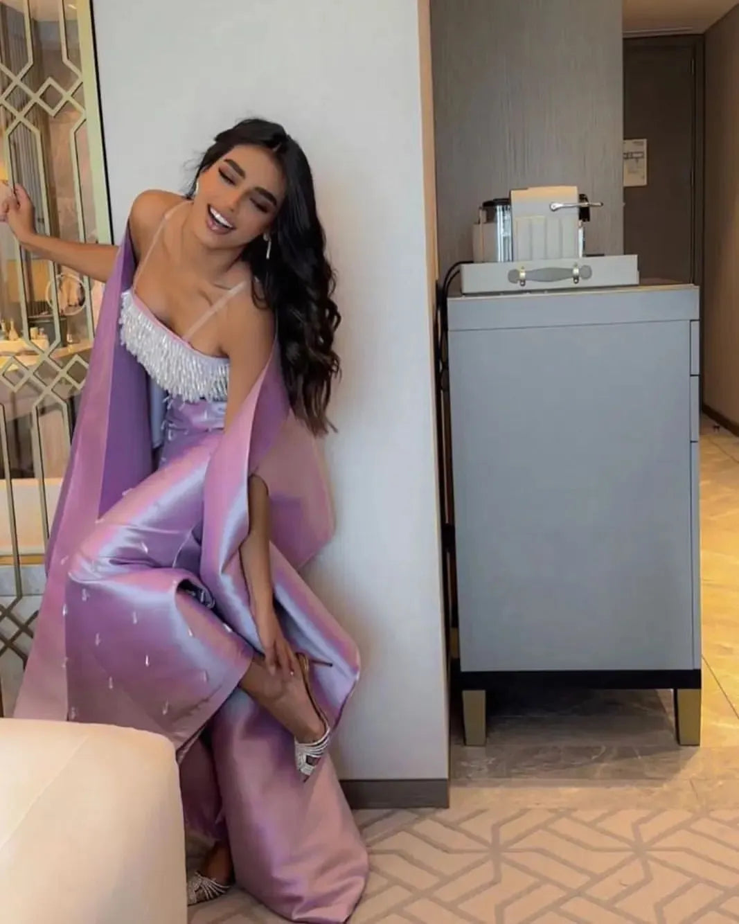 Crystal Lavender Maxi Dress