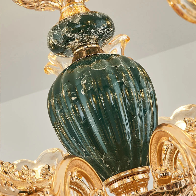 LED Crystal Ceramic European Style Luxury Chandelier