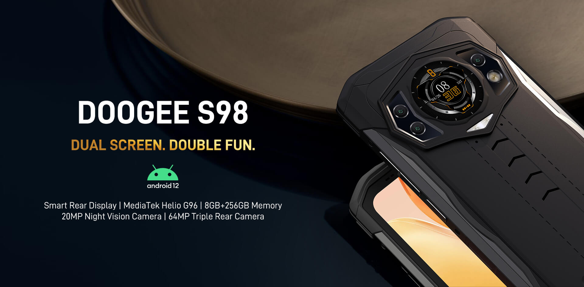 Doogee S98 8GB+256GB 20MP Night Vision Camera 4G Rugged Smart Phone