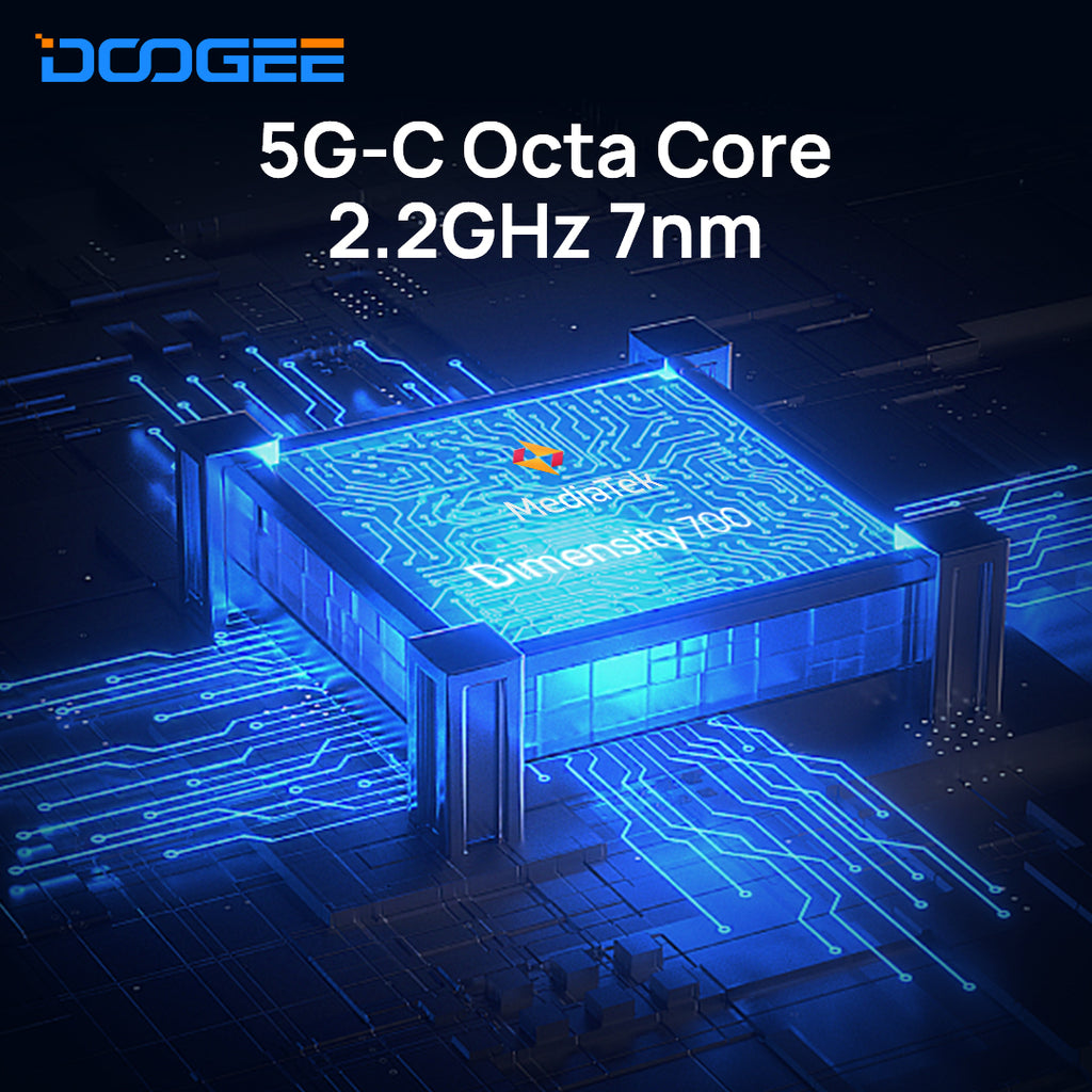 Doogee V10 is powered MediaTek Dimensity 700 octa-core processor