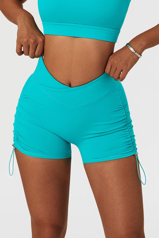 V-Waist Mini Shorts With Elasticated cord toggle