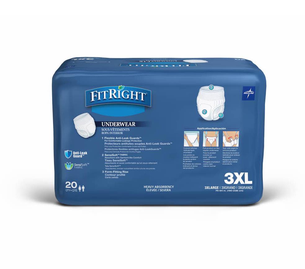 Fitright Protective 3XL Underwear 20ct