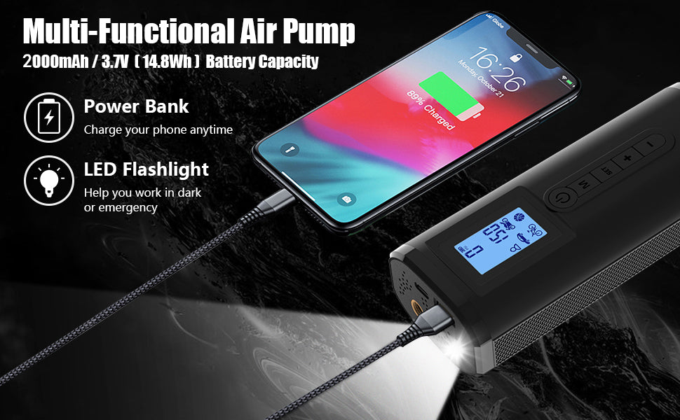 mini rechargeable electric air pump for car tires