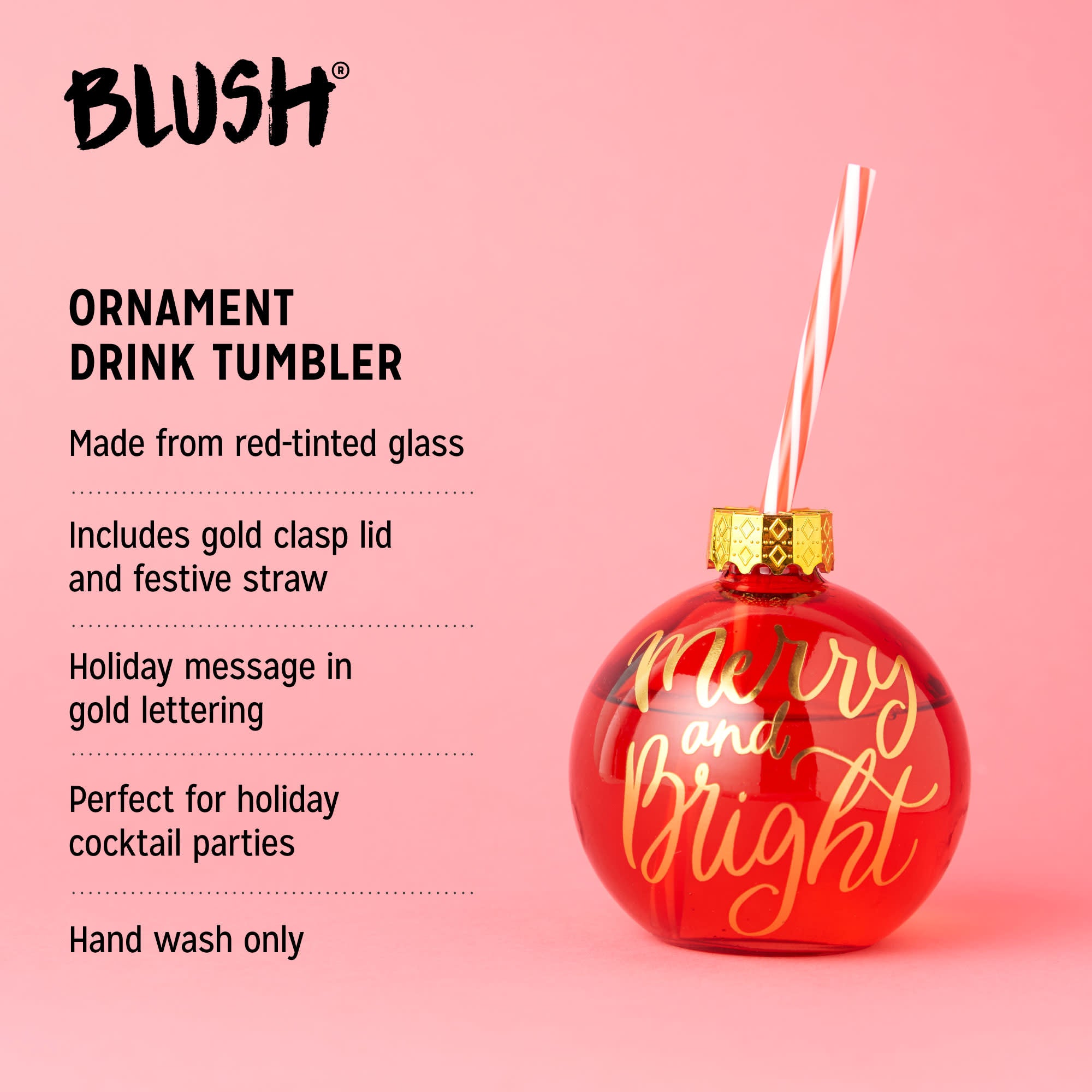 Ornament Drink Tumbler Blush