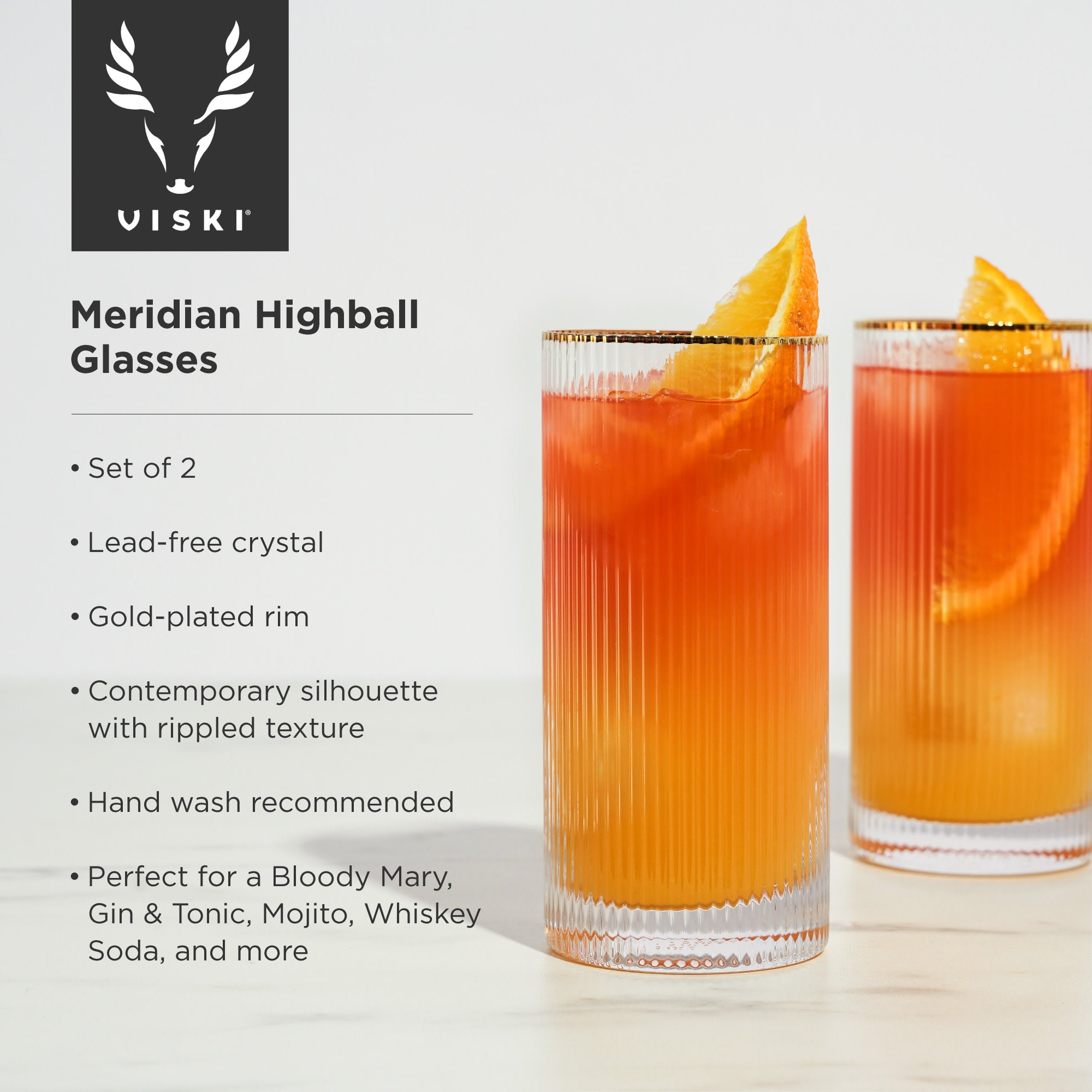 Meridian Crystal Highball Glasses