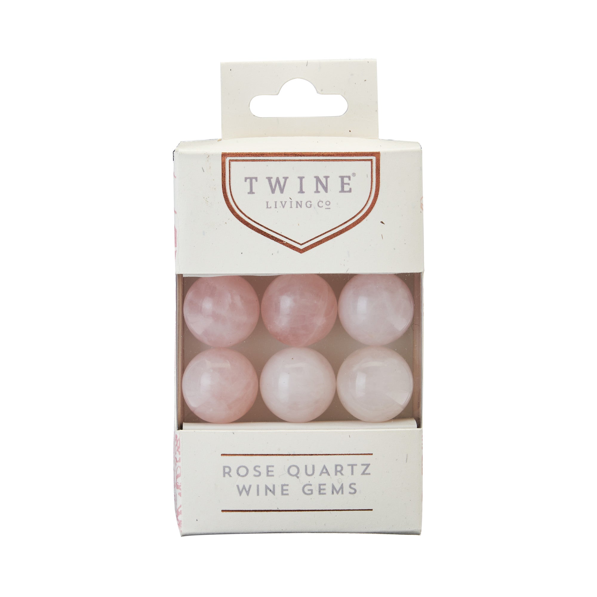 Rose Quartz Wine Gems Set of 6 by Twine?