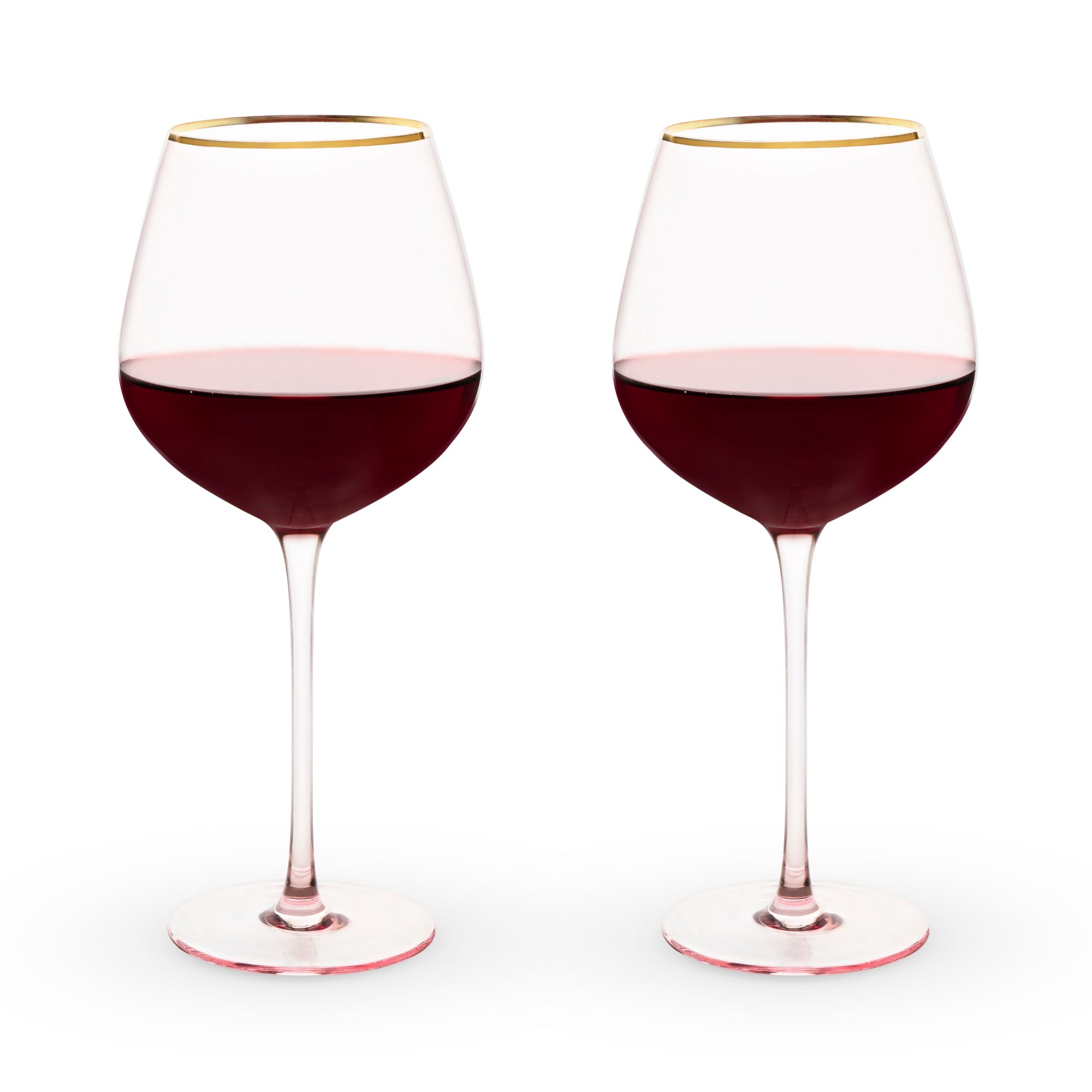 Rose Crystal Red Wine Glass Set by Twine?