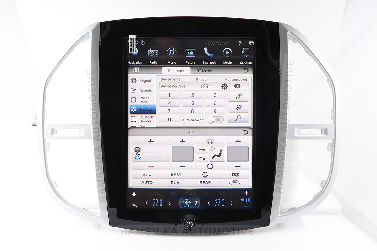 Android GPS navigation for Mercedes-Benz V Class Vito Viano 2014-2020