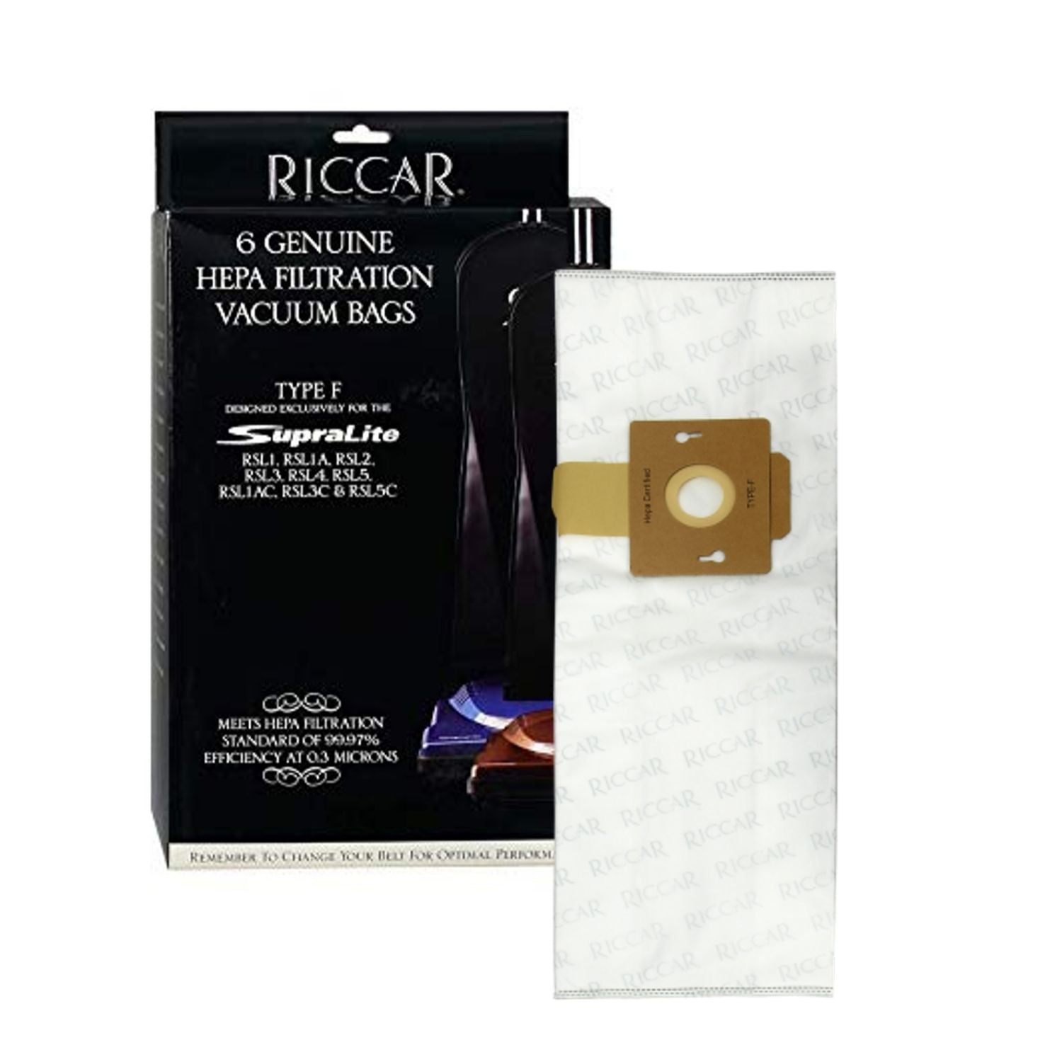 Riccar HEPA Supralite Bags (RFH-6) - 6 Pack