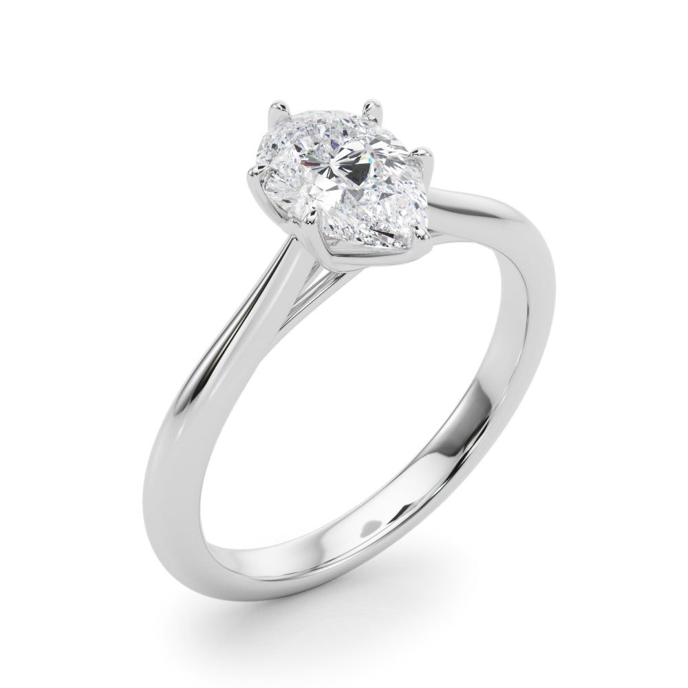 1.00ct Round cut 6-Prong Solitaire Trellis Diamond Engagement Ring Setting In 14k Gold