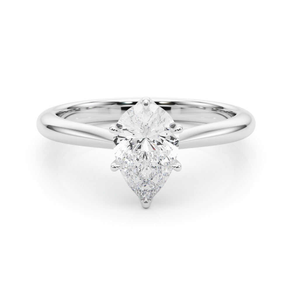 1.00ct Round cut 6-Prong Solitaire Trellis Diamond Engagement Ring Setting In 14k Gold