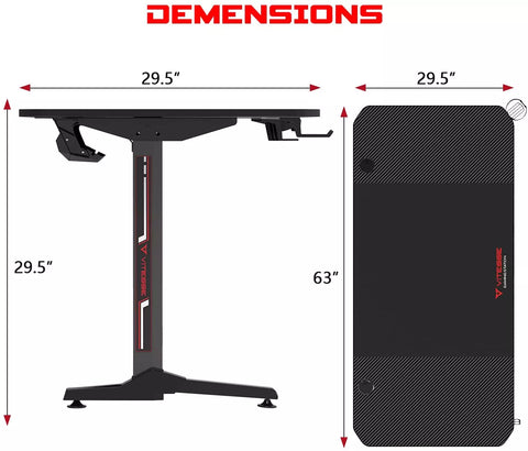 Vitesse T-Shaped Esport Gaming Desk, Ergonomic Office PC Computer Table TD01