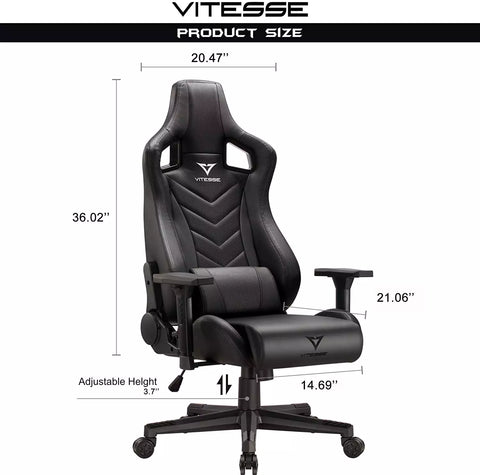 Vitesse Big and Tall Arm-Adjustable Gaming Chair with High Back VGC02