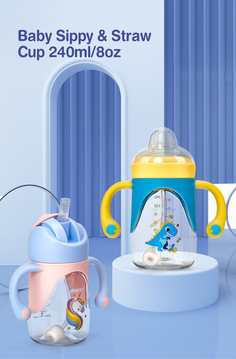 Sippy Cups with Spout & Weighted Straw – Hahaland