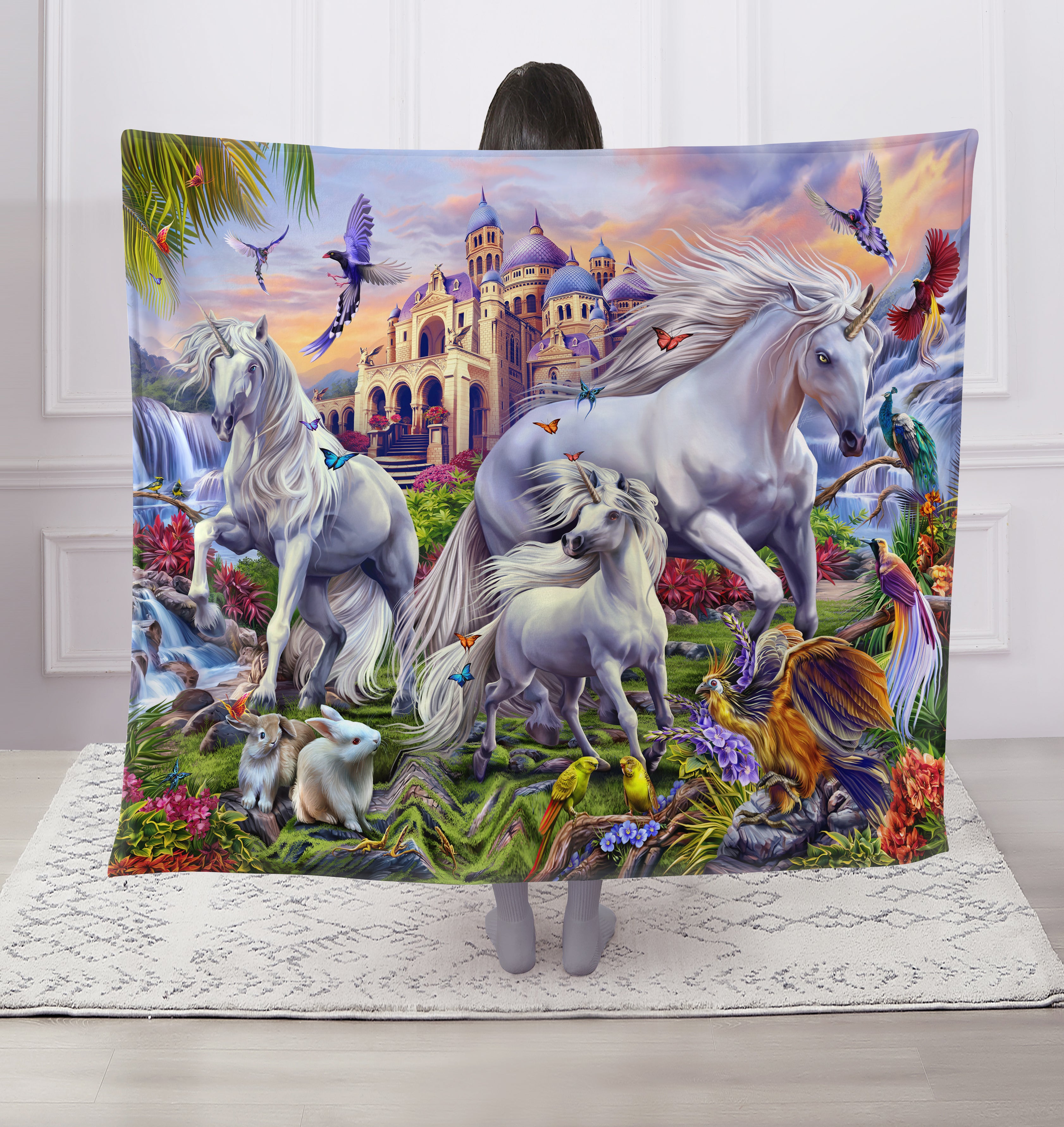 Regal Comfort - Unicorn Fantasy - Plush Decorative Throw Blanket 50