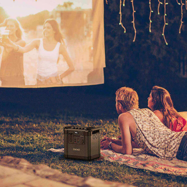OKMO 2000W portable power station provides high capacity up to 2220wh 600000mAh