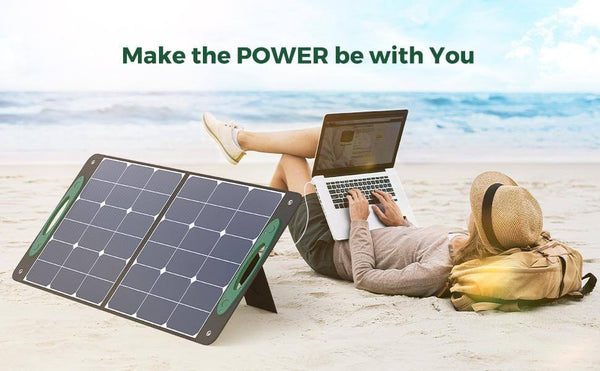 OKMO OS100 Portable Solar Panel G1000/G2000 Portable Power Station Foldable Solar Charger with USB Outputs