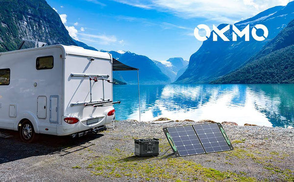 OKMO OS100 Portable Solar Panel G1000/G2000 Portable Power Station Foldable Solar Charger with USB Outputs