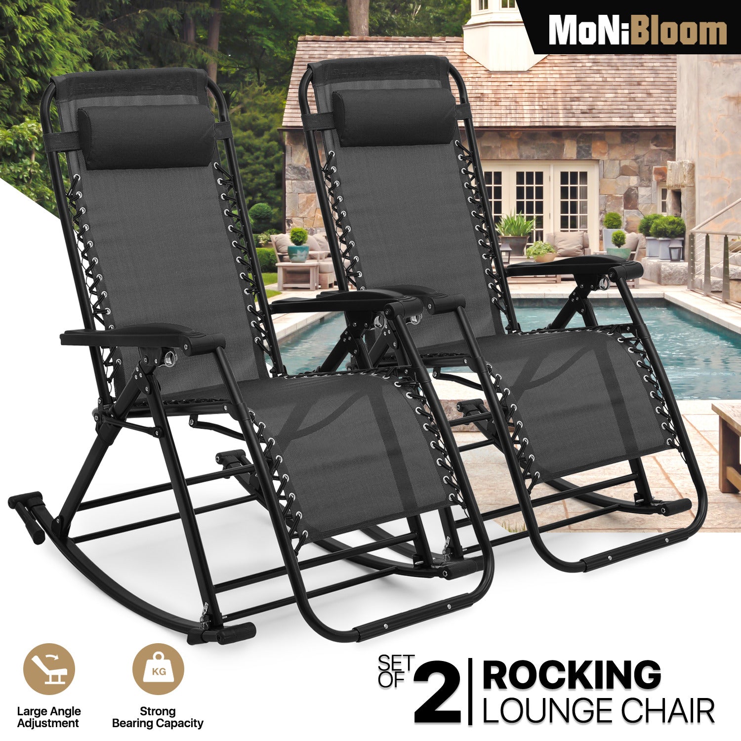 2 Pack Rocking Zero Gravity Chair