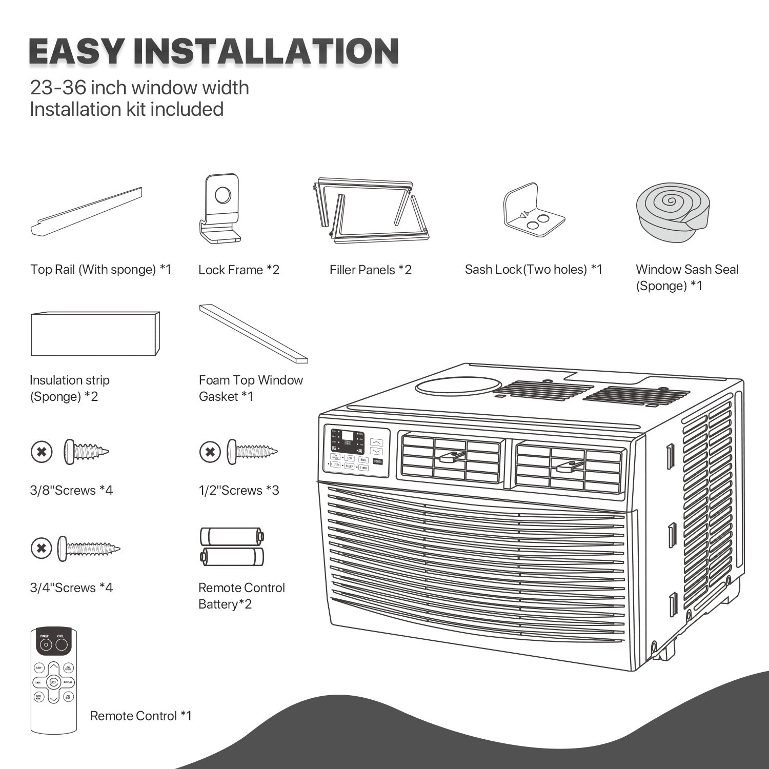 Electrical - Window Air Conditioner w/remote + Wifi App-8K