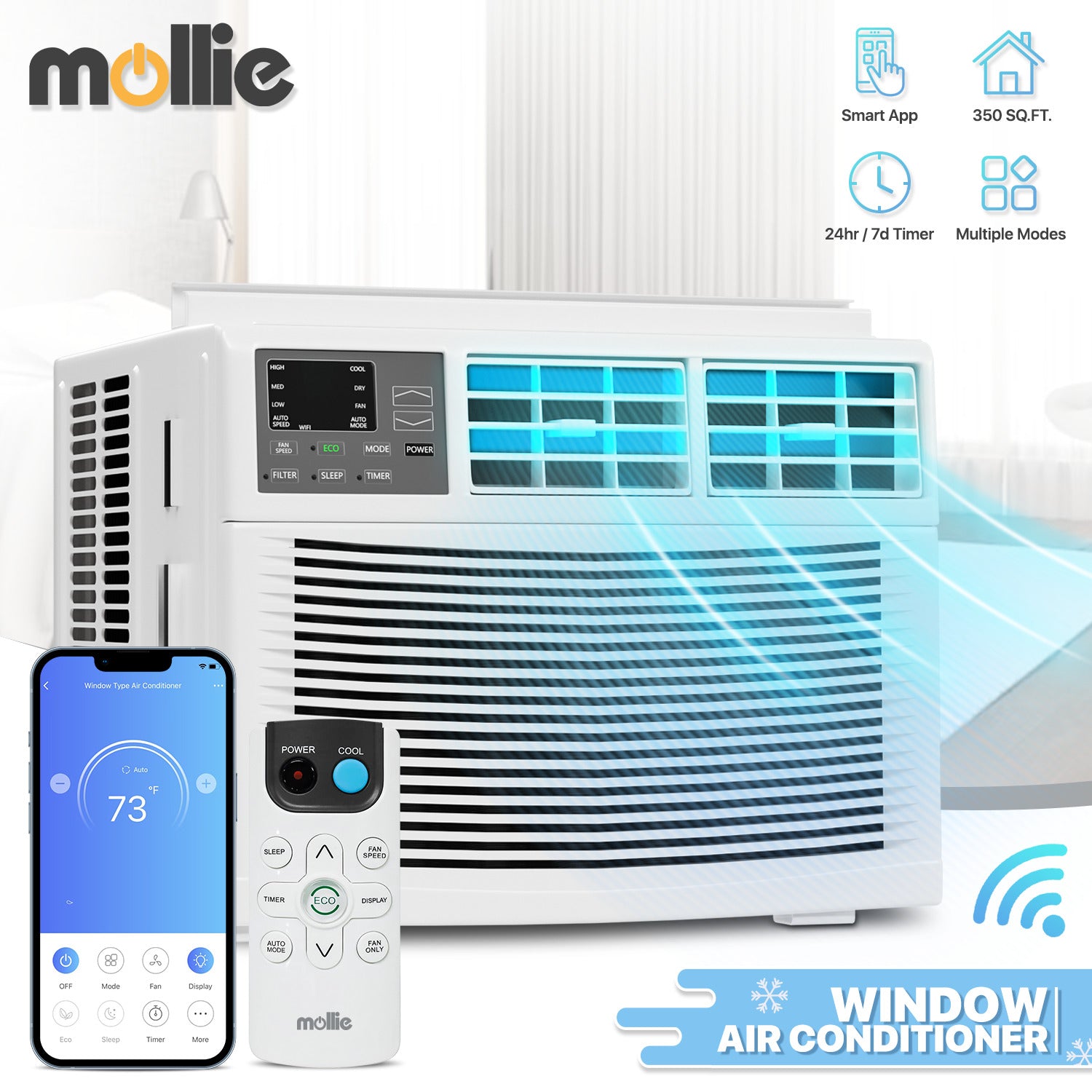 Electrical - Window Air Conditioner w/remote + Wifi App-8K