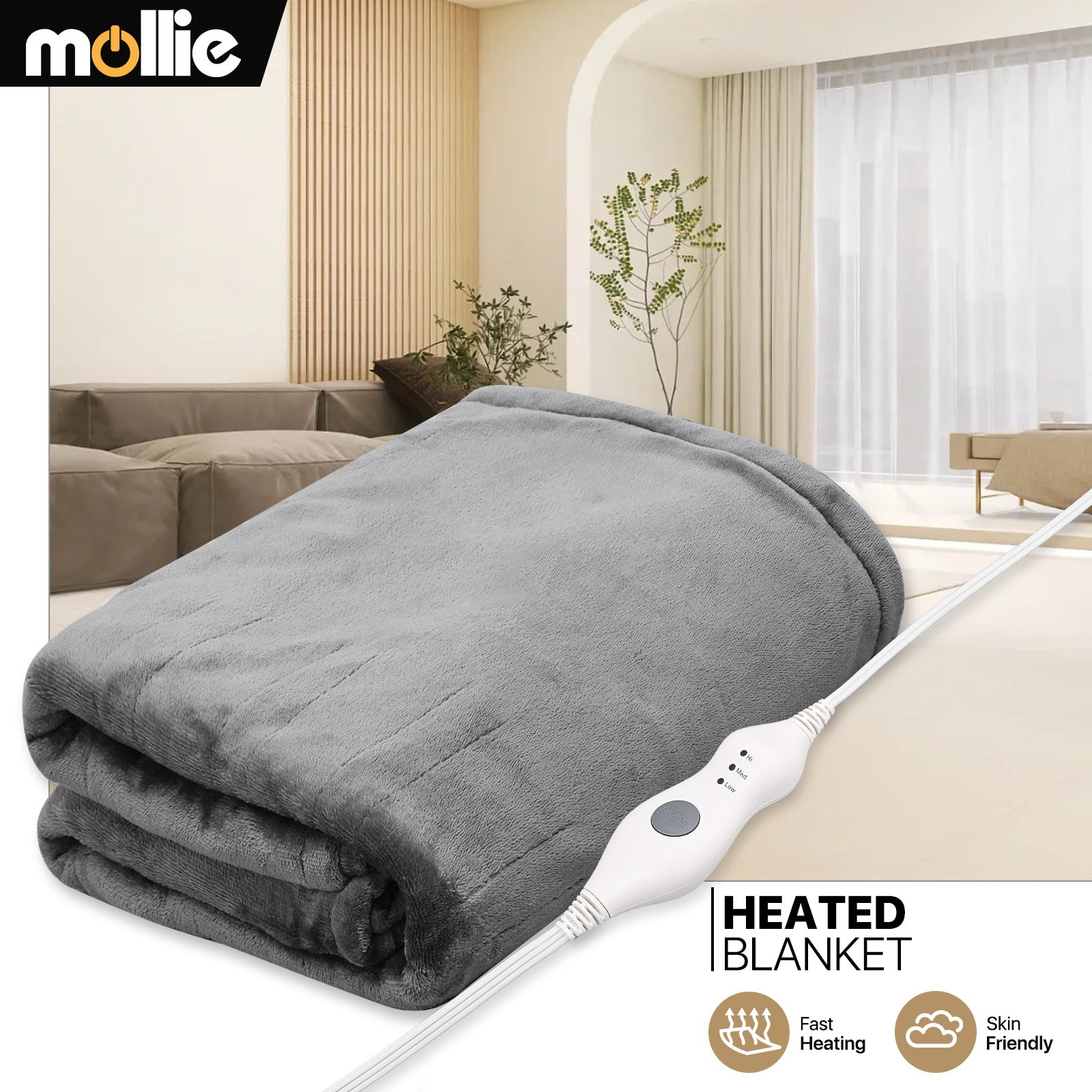 Heated Electric Blanket Throw - 60